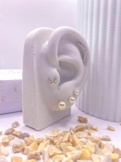 Brinco Trio de Perolas - Encantada Pratas 