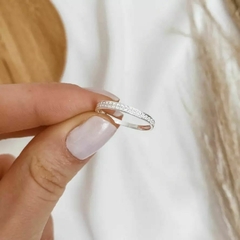 Anel Aparador Zircônias Cristal na internet