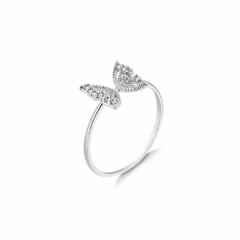 Anel de Borboleta Cravejado Cristal - comprar online