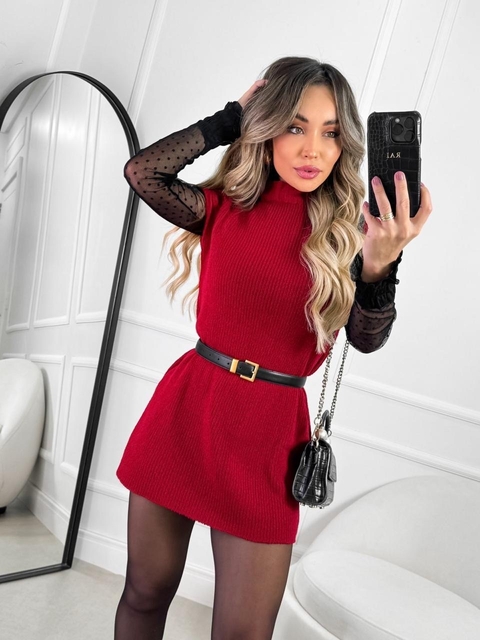 Máxi Colete Tricot Mousse