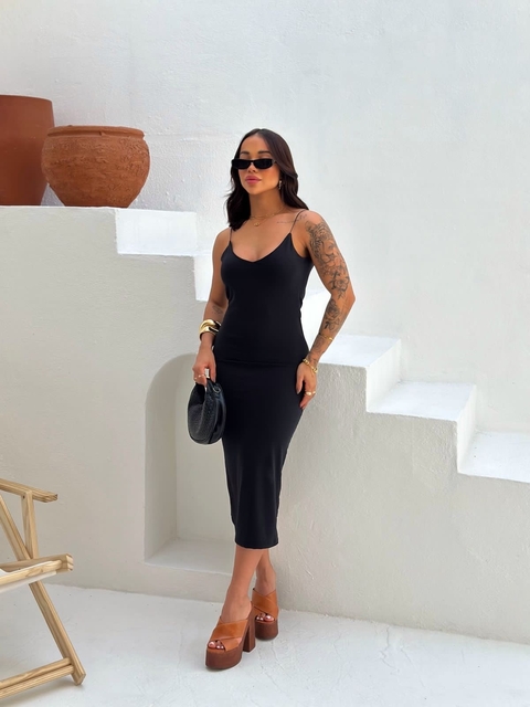 Vestido Midi Drapeado