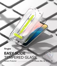 Vidrio templado Ringke Easy Slide iPhone 13/ 13 Pro/ 14/ 16e (x2) - comprar online