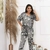 Conjunto Alfaiataria Estampado P&B em Viscose - Elegante e Confortável | Moselin