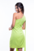 Vestido de um ombro com faixa alongada cor menta - loja online
