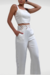 Conjunto de Calça Pantalona e Cropped na internet