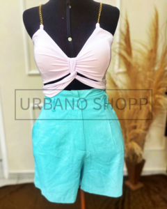 Shorts Social Linho Azul (Tam G) US384 - comprar online
