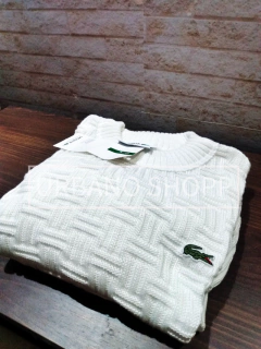 Suéter Lacoste Relax Fit Branco (Tam GG)