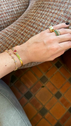 PULSEIRA MINI FLORZINHAS - BANHO OURO na internet