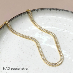 CHOKER RIVIERA BAGUETE GROSSA DOURADA