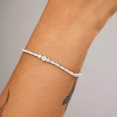 PULSEIRA RIVIERA 16 CM - PRATA 925