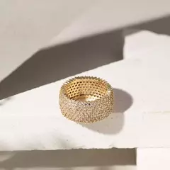 ANEL CRAVEJADO - BANHO OURO 18K - comprar online
