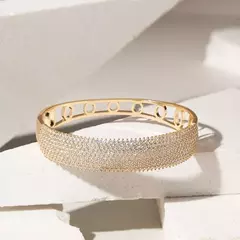 BRACELETE CRAVEJADO - BANHO OURO 18K - comprar online