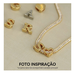PINGENTE DE LETRA INICIAIS PERSONALIZADO DOURADO - HA. Acessórios