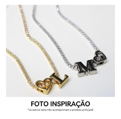 PINGENTE DE LETRA INICIAIS PERSONALIZADO DOURADO