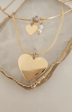 PINGENTE HEART G BANHO OURO