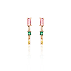 BRINCO CRISTAL TURMALINA ROSA CITRINO ESMERALDA PALITO