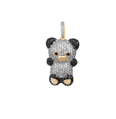 PINGENTE PANDA ARGOLA CRAVEJADA BANHO OURO