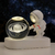 Bola de cristal de astronauta 3D, lampara luz led para habitacion