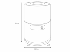 Imagen de Lavadora semiautomática Acros ALF1551EG blanca y morada 15KG
