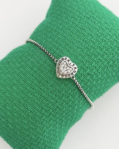 Pulseira coração com escrita