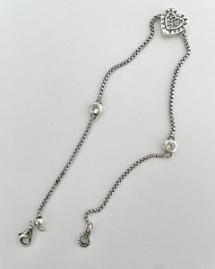 Pulseira coração com escrita - comprar online