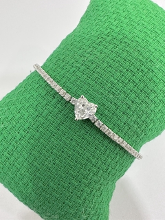 Pulseira Rivieira com coração