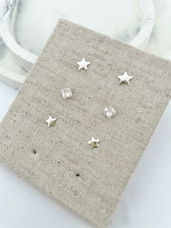 Trio 2 estrelas 1 zircônia