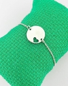 Pulseira placa redonda coração