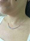 Colar zircônias coloridas