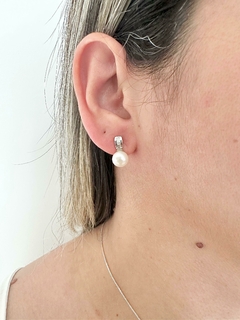 Conjunto pérola zircônia - comprar online