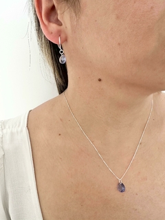 Conjunto argola zircônia - comprar online