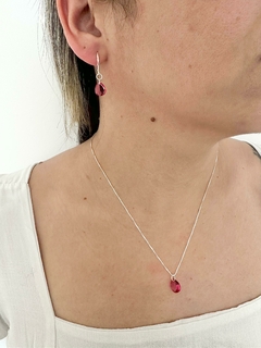 Conjunto argola zircônia na internet