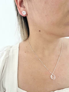 Conjunto zircônia redonda
