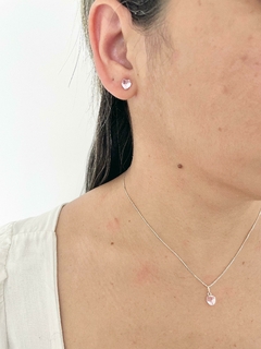 Conjunto coração zircônia - comprar online