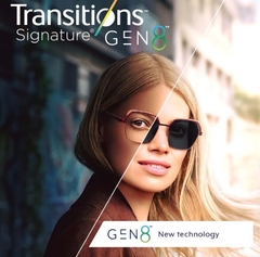 Par de lentes Transitions GEN8 Antirreflexo 1.56