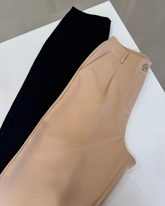 Calça Wide Leg Alfaiataria Feminina - Areia - Anna Store