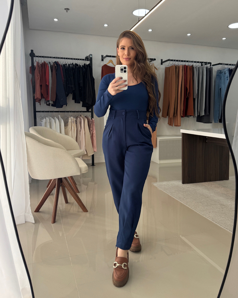 Calça Alfaiataria Cenoura Feminina - com ziper - comprar online