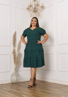 Vestido Xadrez plus size - comprar online