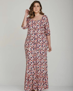 Vestido Flores Plus Size