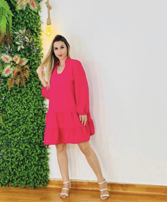 Vestido solto pipoquinha