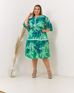 Vestido Guipir midi plus size - Vick Store