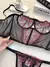Corset de Tule Bordado com Renda Tatá Preto com Branco e Turquesa (M). - loja online