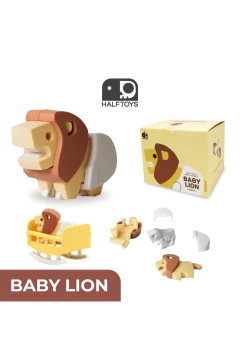 Bebe León Magnético Encastrable - Montessori - Halftoys en internet