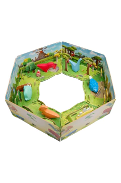Dinosaurio Tricera Magnético Set Diorama + Puzzle - Montessori didáctico - Halftoys en internet