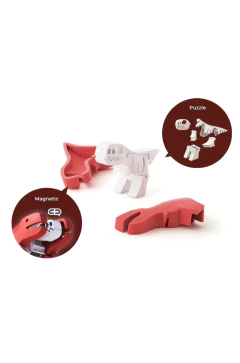 Dinosaurio T-REX Magnético Set Diorama + Puzzle - Montessori - Halftoys - tienda online