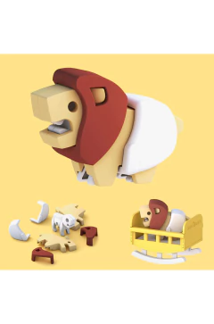 Bebe León Magnético Encastrable - Montessori - Halftoys en internet