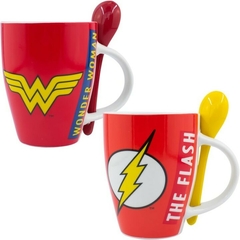 Tarros De Porcelana Con Cuchara: DC Comics - Batman y Superman 2 Pack 310 ml - Fun Kids en internet