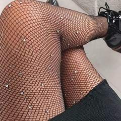 meia-arrastão strass