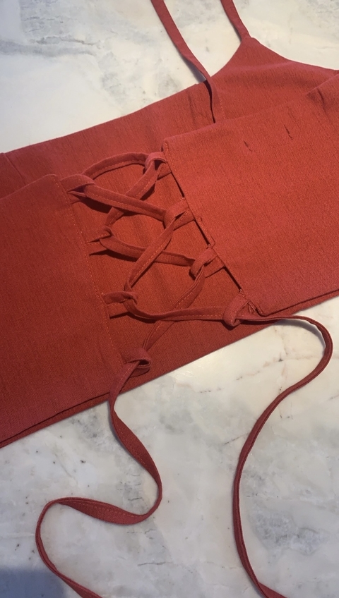 Cropped Linho Renata - Terracota