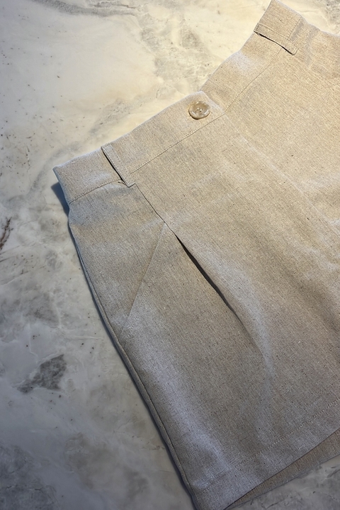 Short Linho Vic - Cru